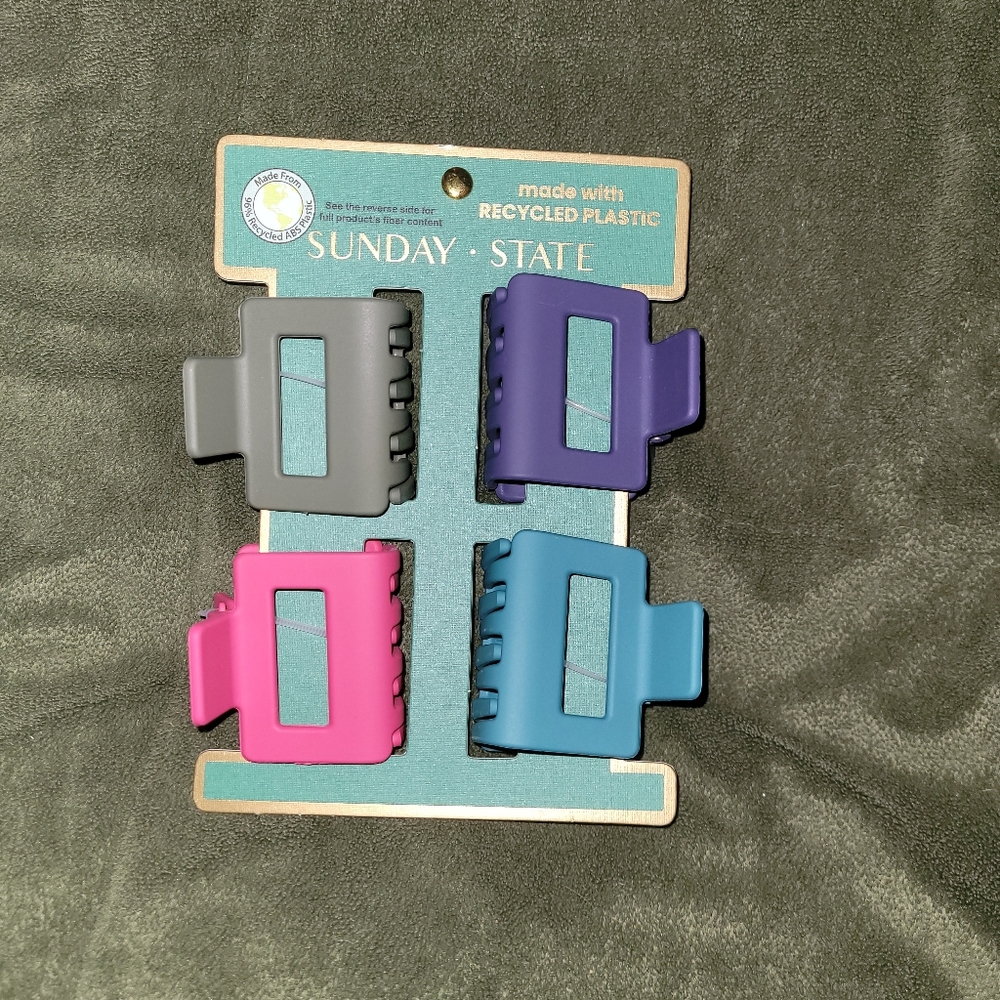 NEW Sunday State Hair Clips made with Recycled Plastic